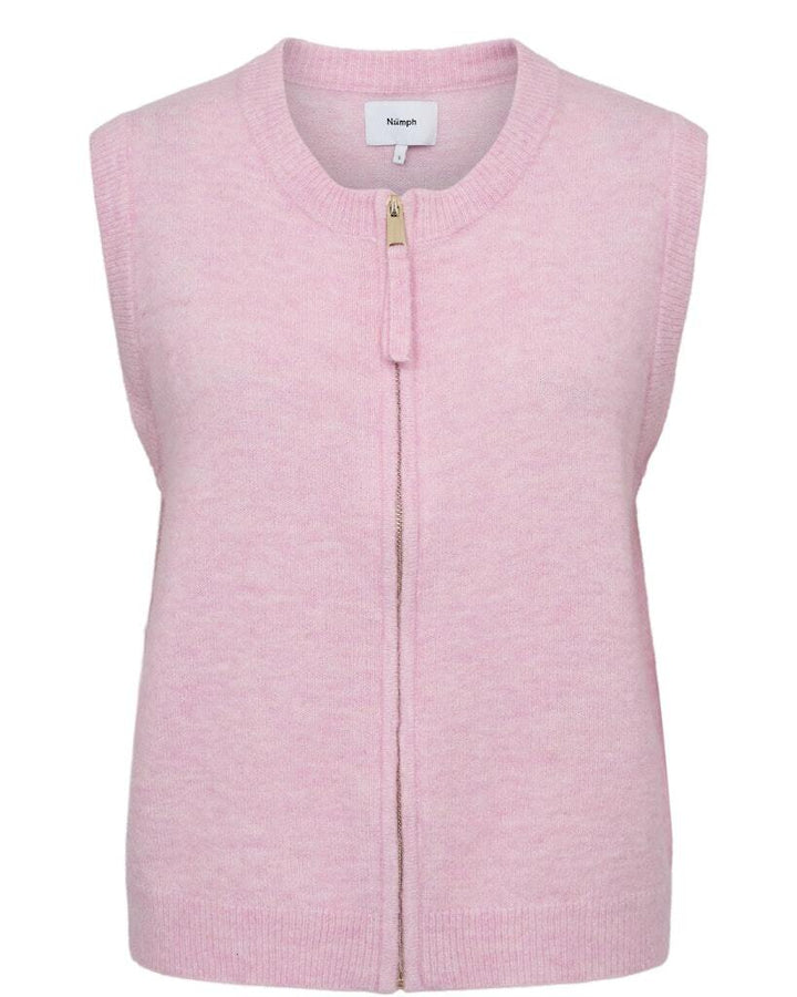 Numph Nufuette Zip Vest | Pink Lady