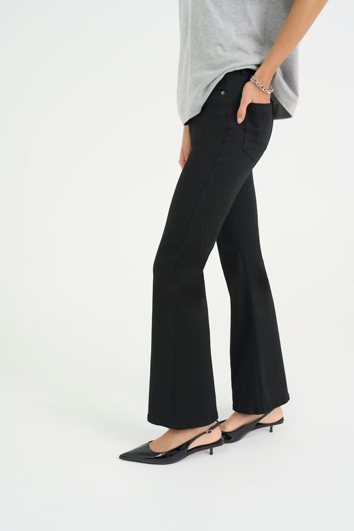 Kaffe Kaforest HW Slim Jeans | Black Deep