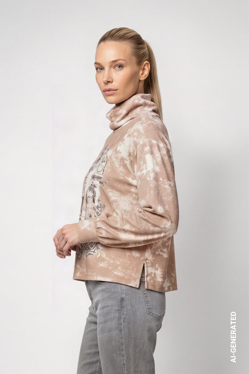 Monari Brown Sugar Gallery Print Sweatshirt