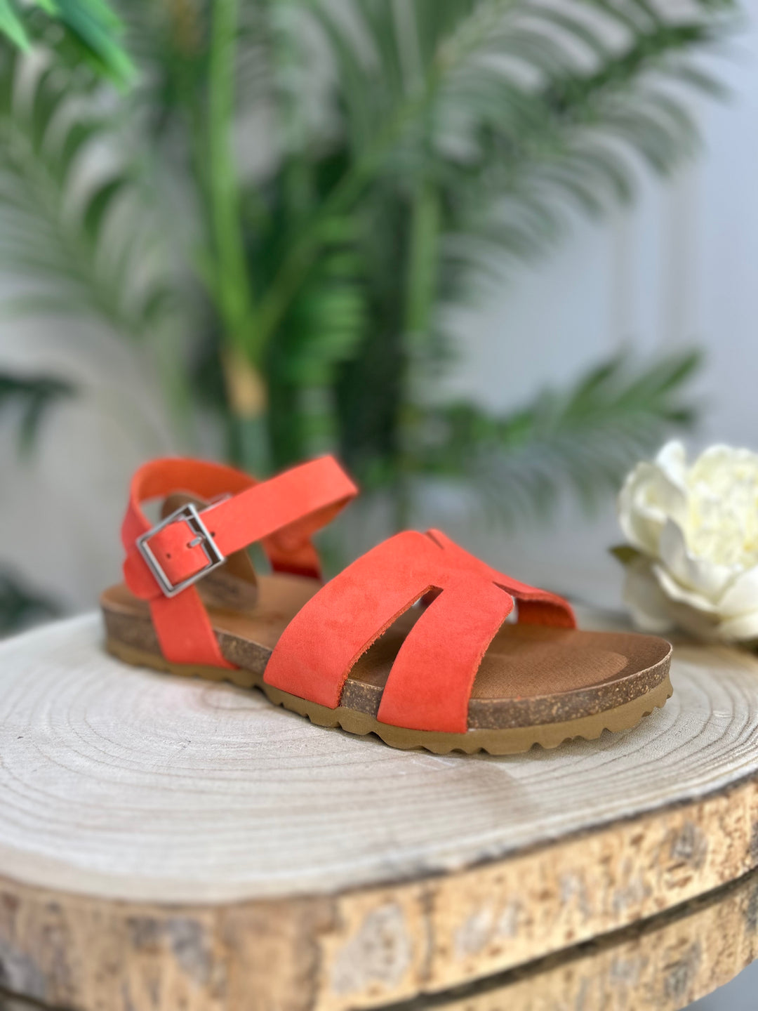 Marila Jubia Nobuck Coral Sandal