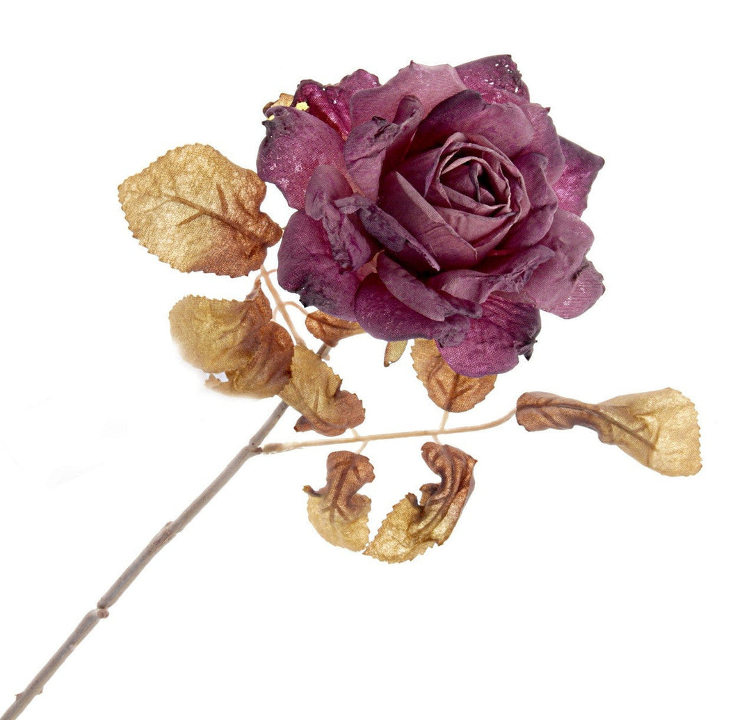 Artificial Single Rosa Rose | Purple