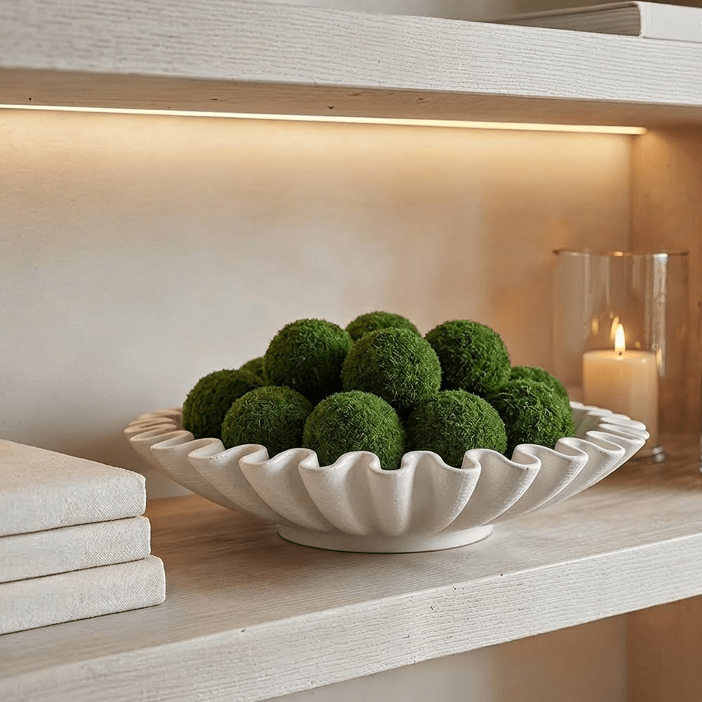 Kingston White Fluted Decorative Bowl