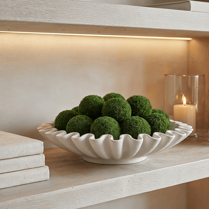 Kingston White Fluted Decorative Bowl