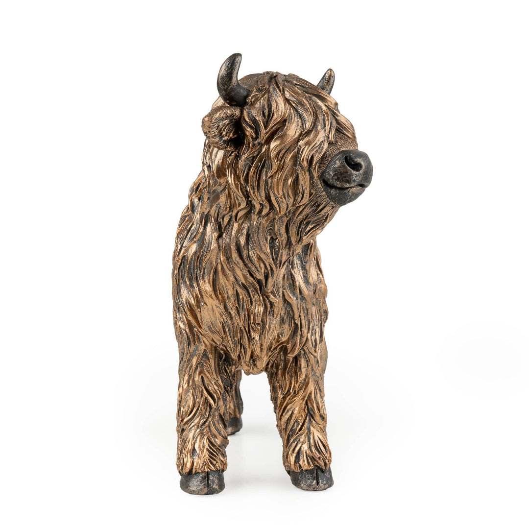 Highland Cow Ornament Bronze