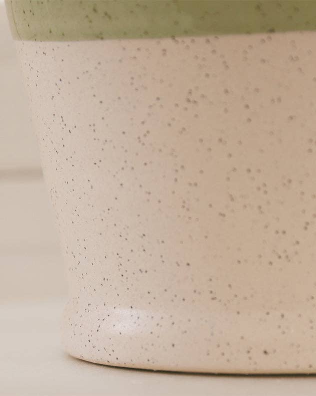 Green and White Two Tone Jug Vase