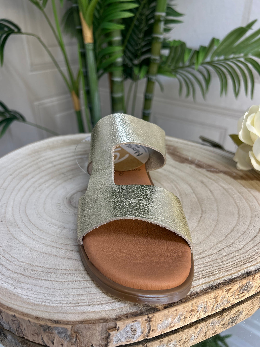 Marila Pon Craquele Platino Sandal