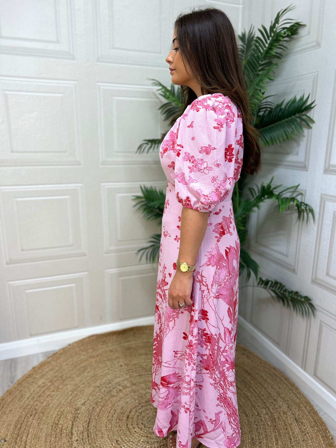 French Connection Isla Odette V Neck Tea Dress