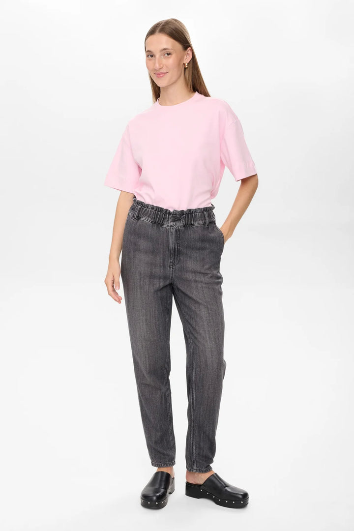 Numph Nuseoul Grey Paper Bag Jeans