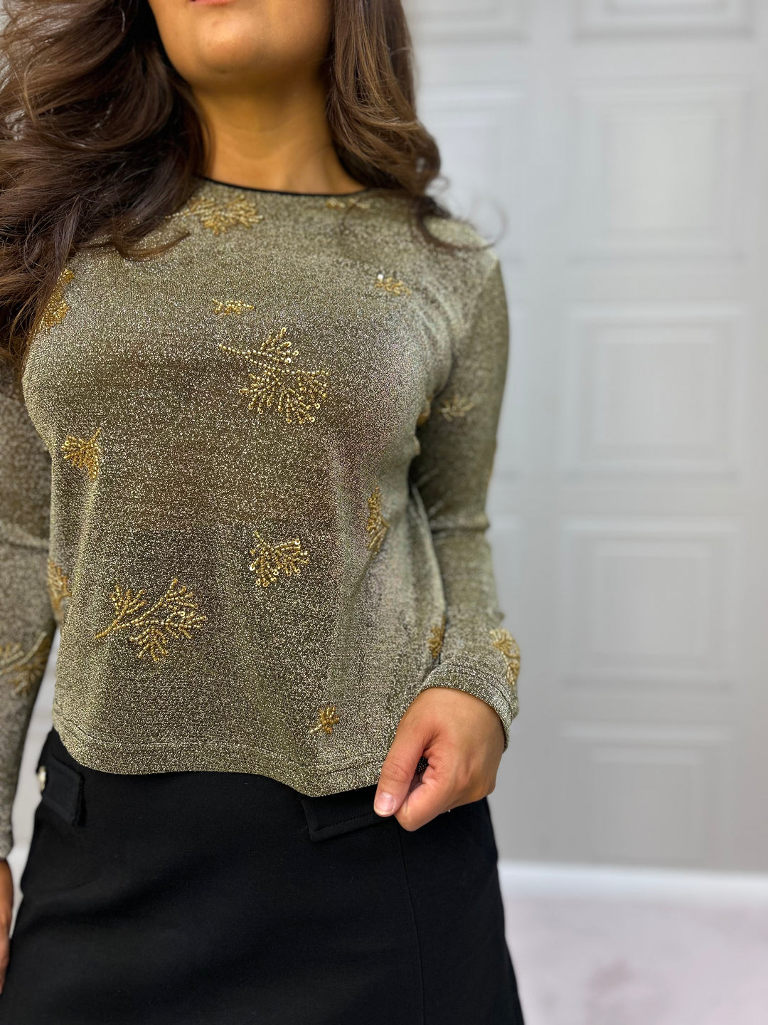 Traffic People Marge Gold Top