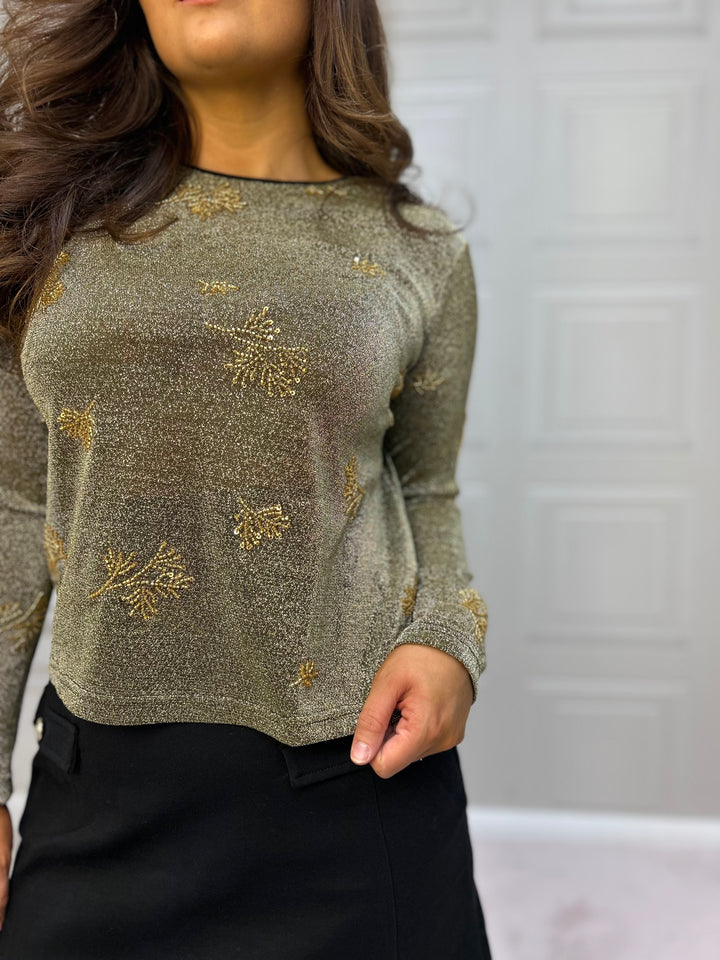 Traffic People Marge Gold Top