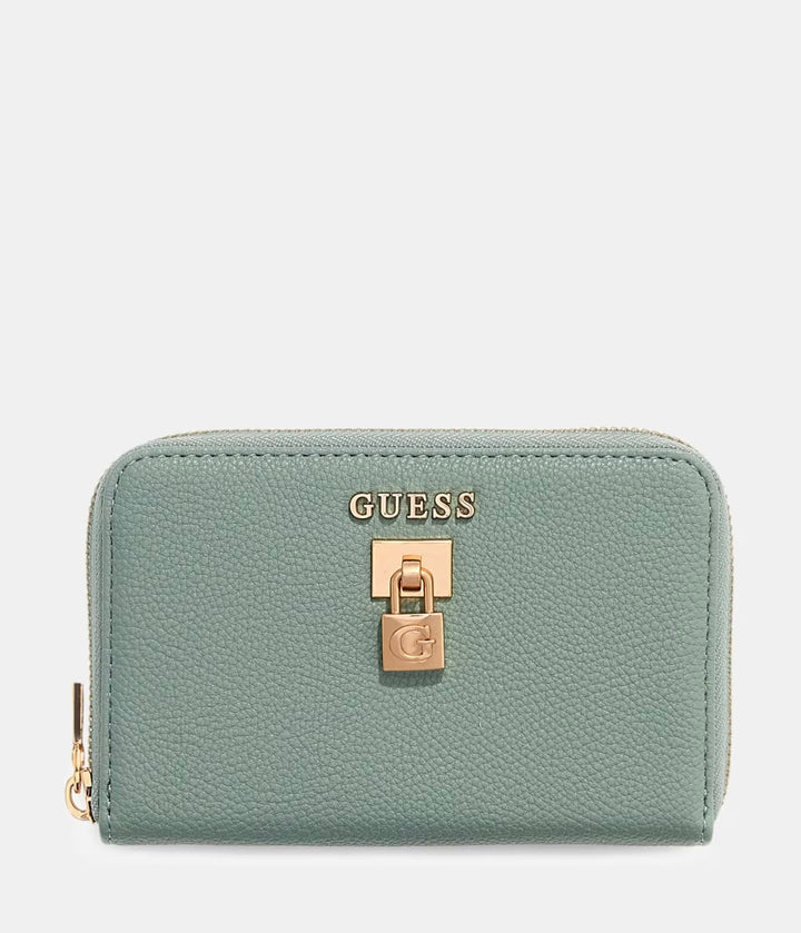 Guess Yesba Light Sage Medium Zip Around Purse