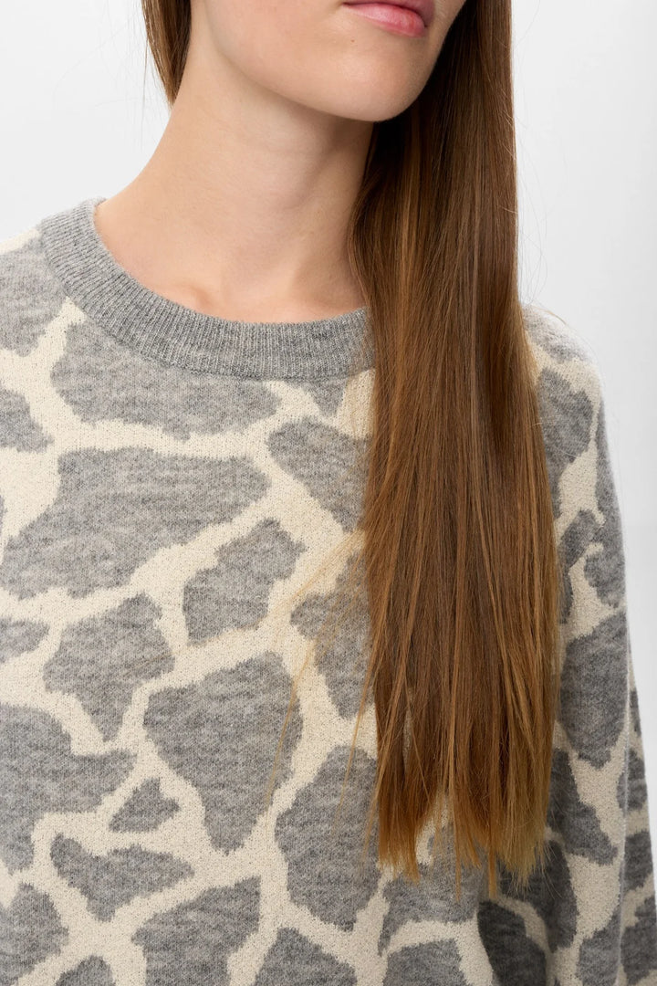 Numph Nugrif Pullover | Medium Grey Mel