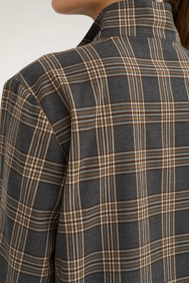 Numph Nukamala Zip Shirt | Grey Melange