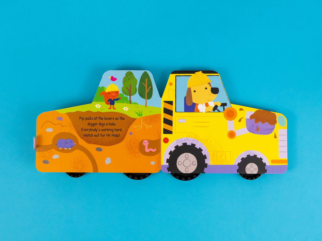 My First Digger – Chunky Wheeled Board Book for Toddlers – Push-Along Animal Story Book – Ages 3+