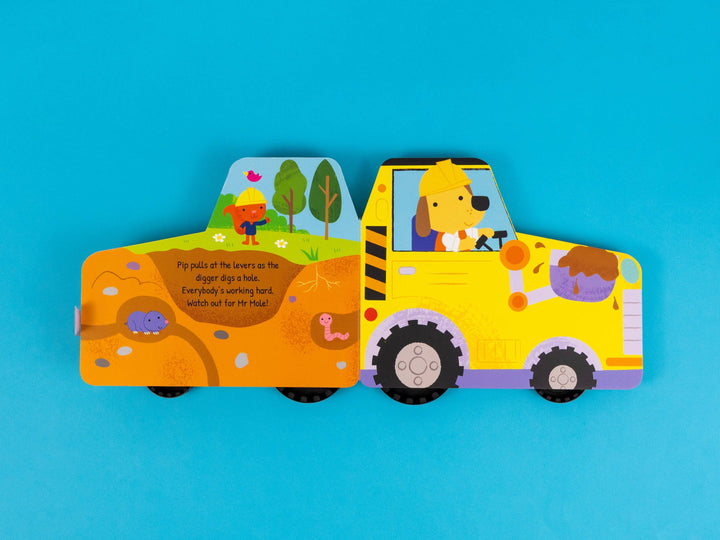 My First Digger – Chunky Wheeled Board Book for Toddlers – Push-Along Animal Story Book – Ages 3+