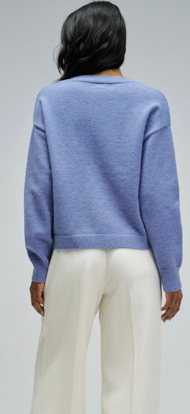 Salsa Blue Knit Branded Sweater