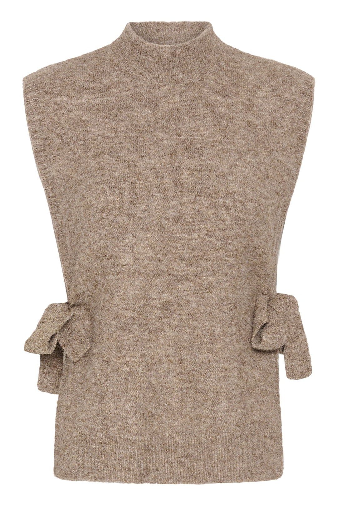 Kaffe Kamartine Knit Vest | Desert Taupe Melange