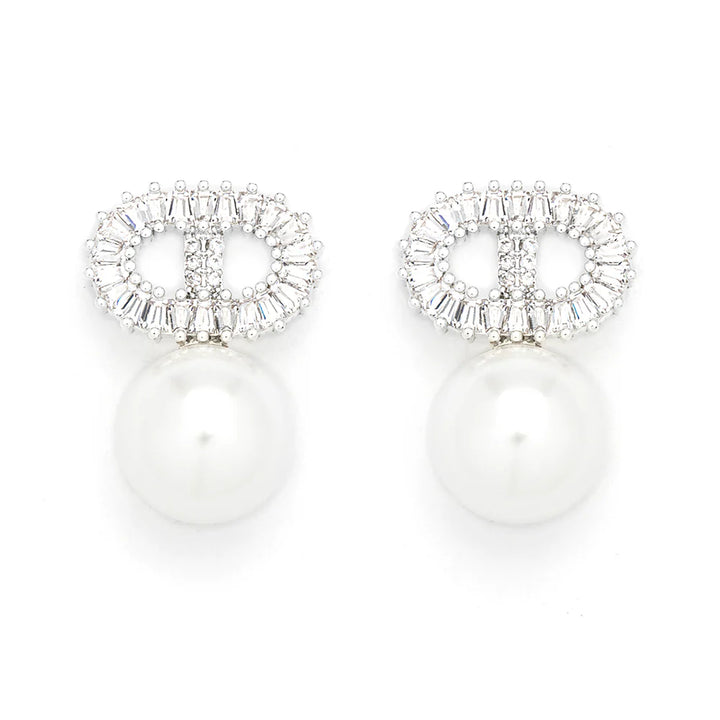 Knight &amp; Day Alma Silver Faux Pearl Earrings