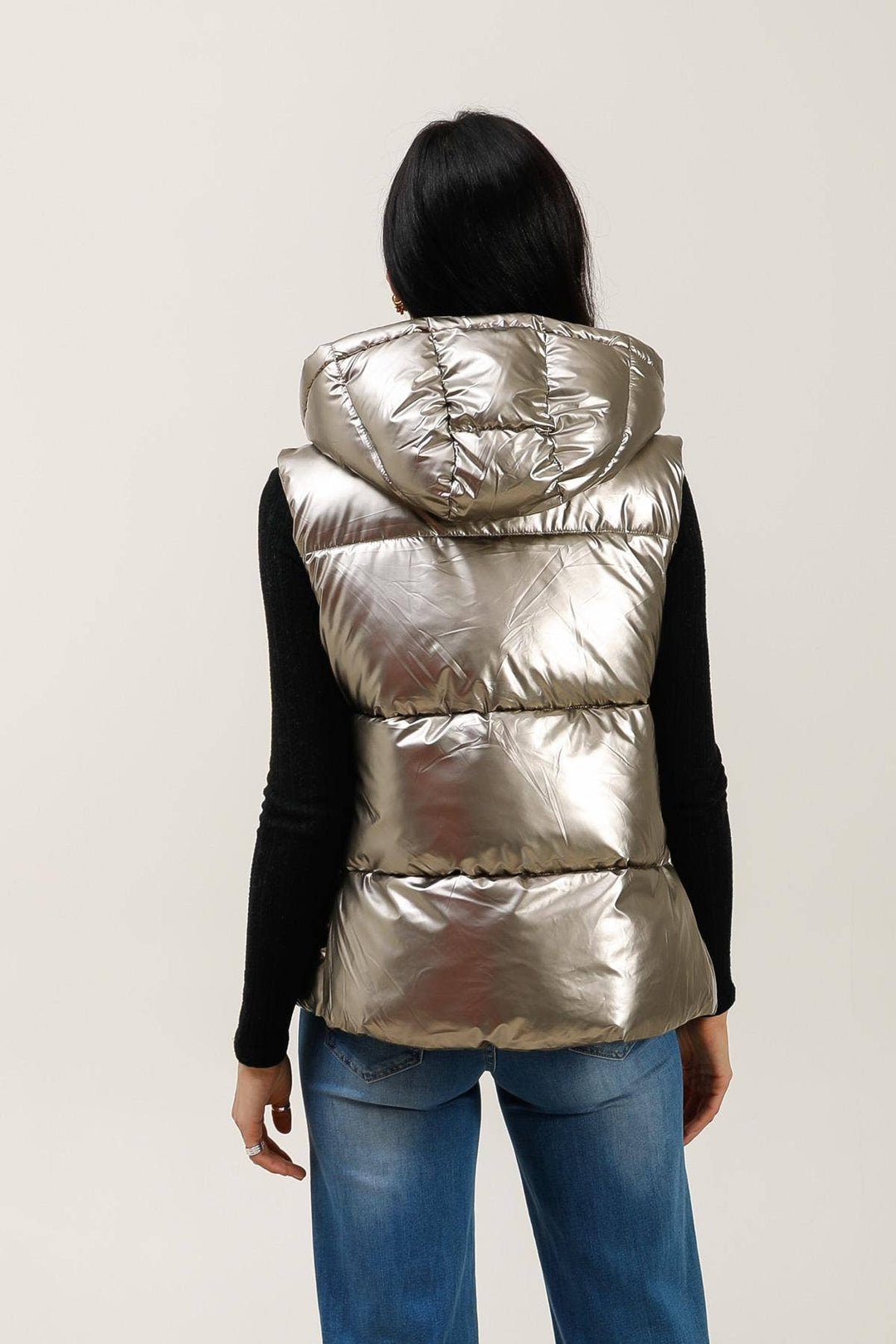 Roya Sleeveless Jacket Gold