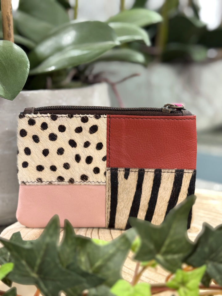 Soruka (047923) Two Tone/Animal Print Coin Zip Purse