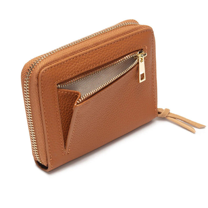 Elie Beaumont Zipper Purse | Tan/Coffee