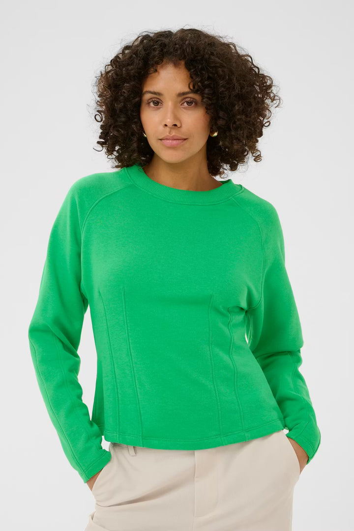 Kaffe Kakatja Bright Green Sweatshirt