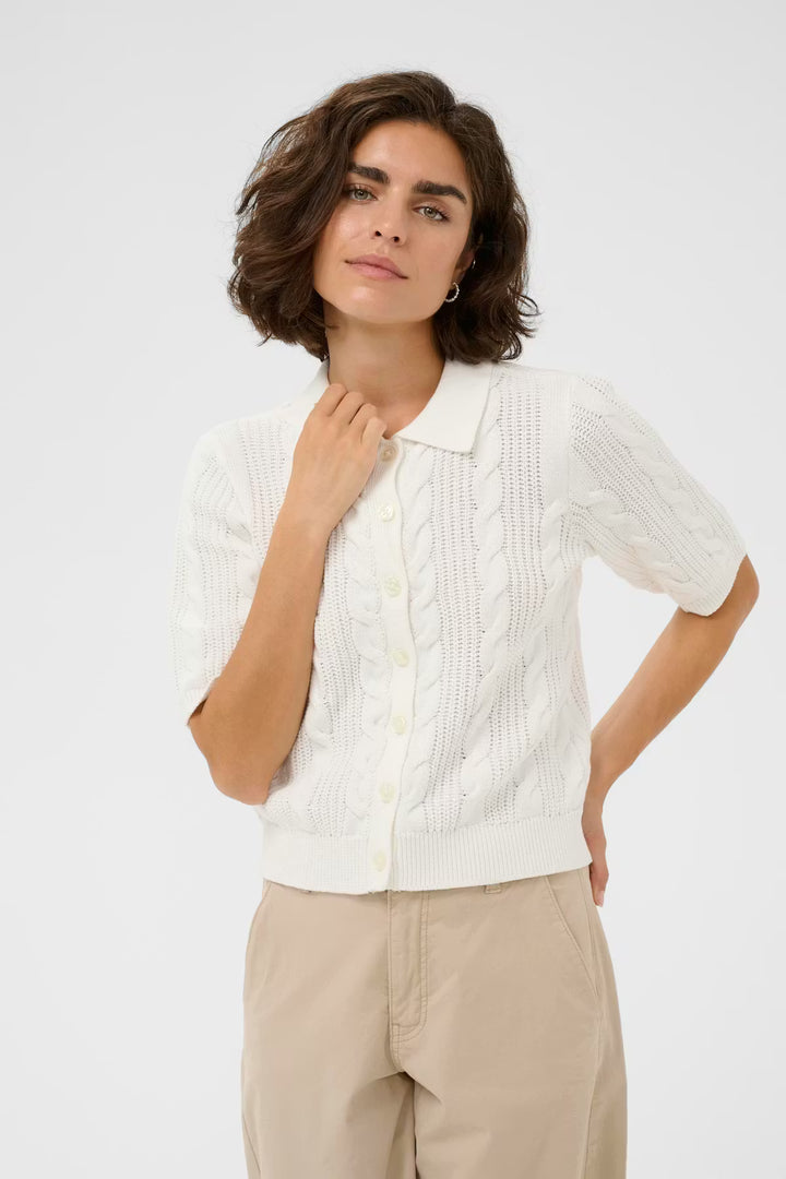 Kaffe Kablair Chalk Knit Cardigan