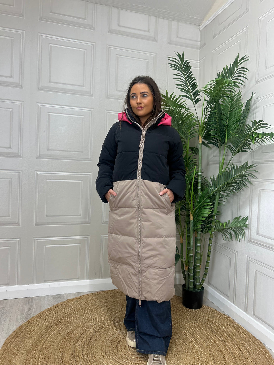 Numph Nutriane Long Jacket Taupe Grey