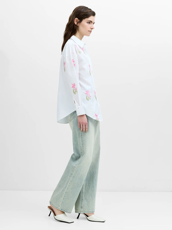 French Connection Cambria Floral Embroidered Shirt