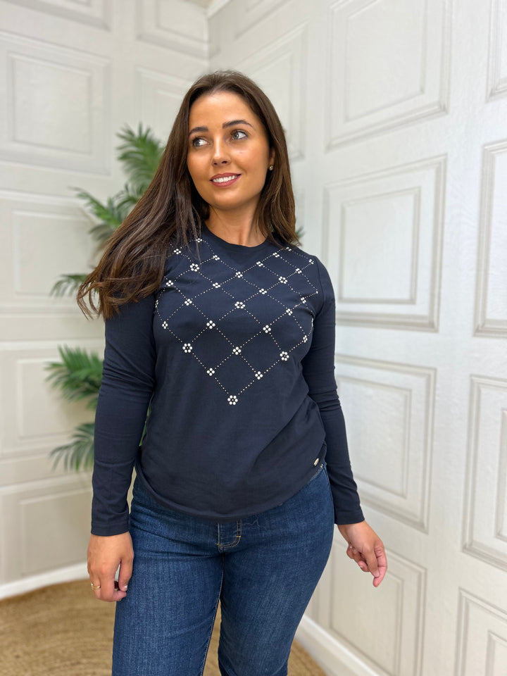 HV Society Isidora Navy Top