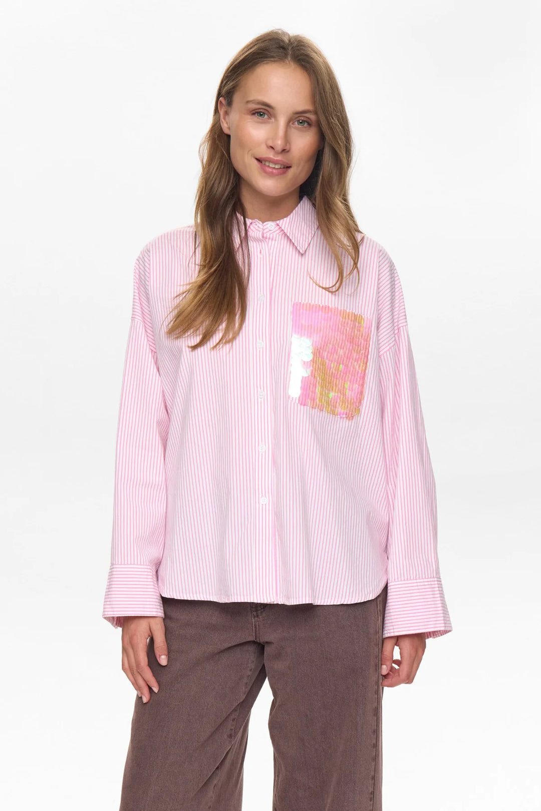 Numph Nudarmi Shirt| Fuchsia Pink