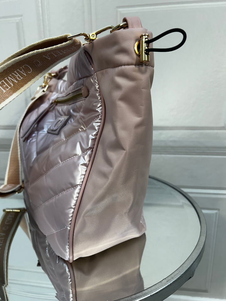 Carmela Pink Metallic Quilted Bag (186080)