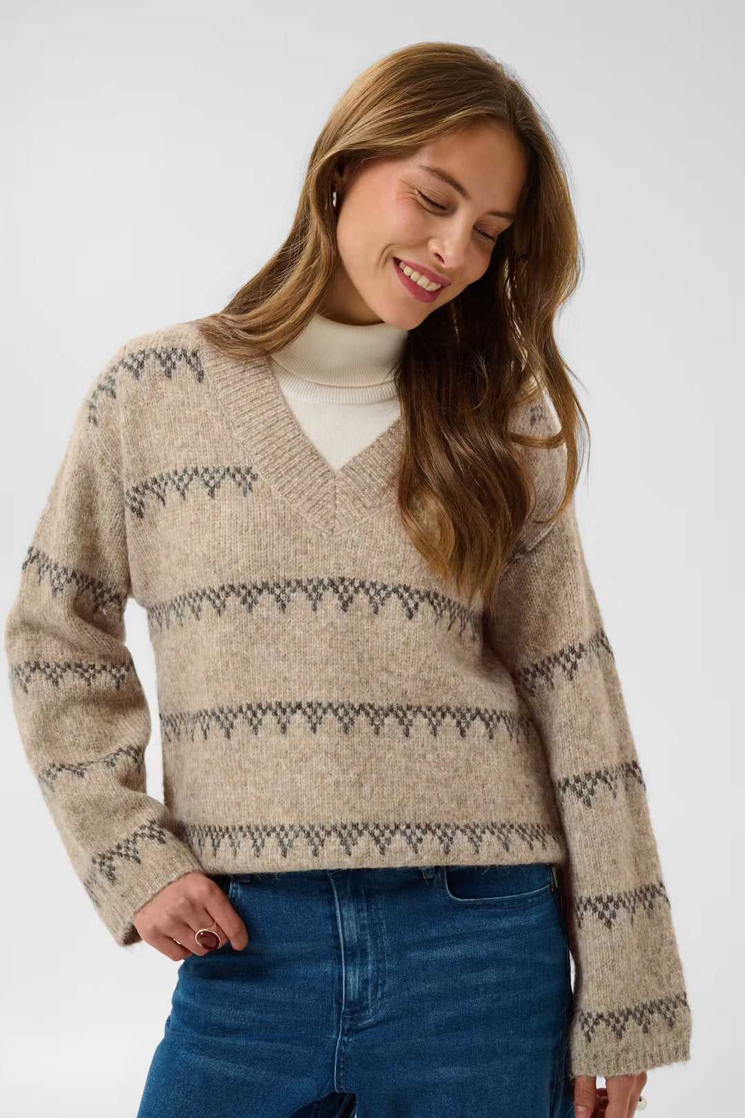 Kaffe Kasinora Desert Taupe Pullover