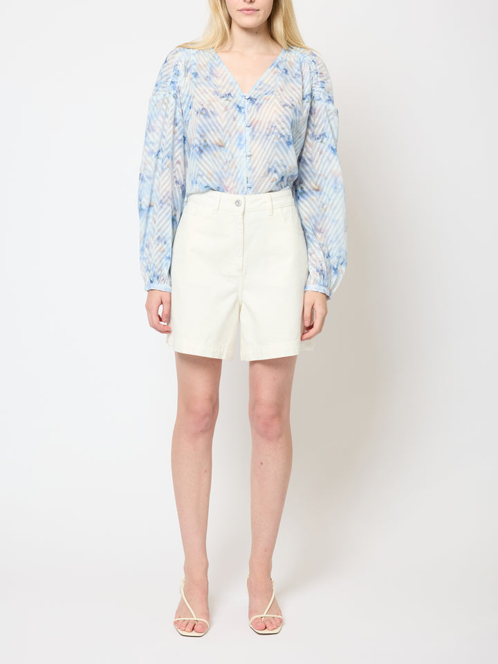 French Connection Blue Daisy Abilene Sleeve Blouse