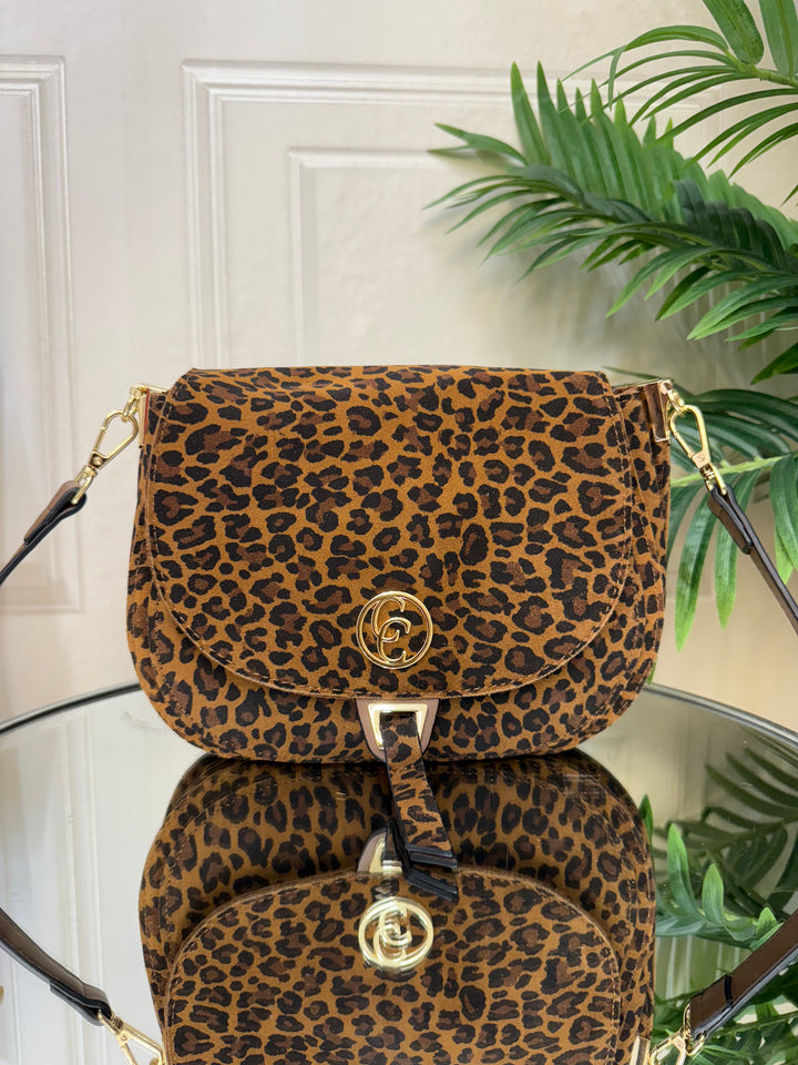 Carmela Leopard Dome Crossbody Bag 186188
