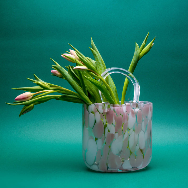 Large Blush Handbag Vase