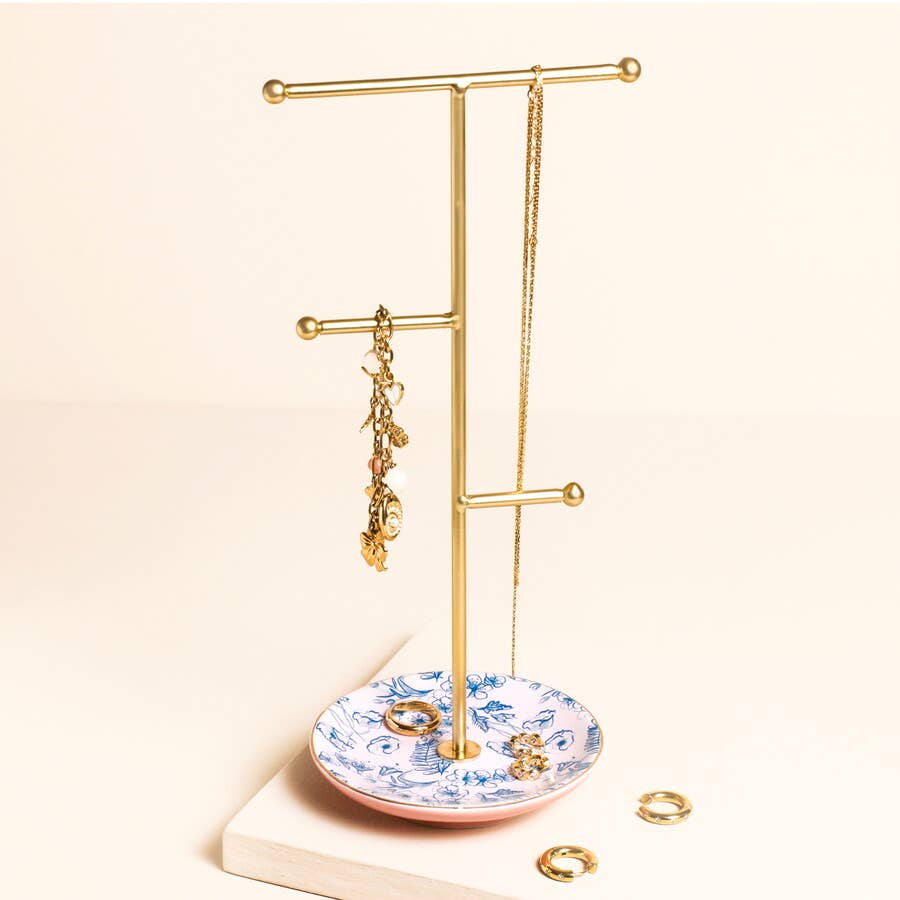 Blue Wildflower Jewellery Stand