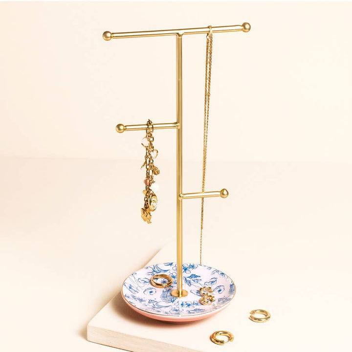 Blue Wildflower Jewellery Stand