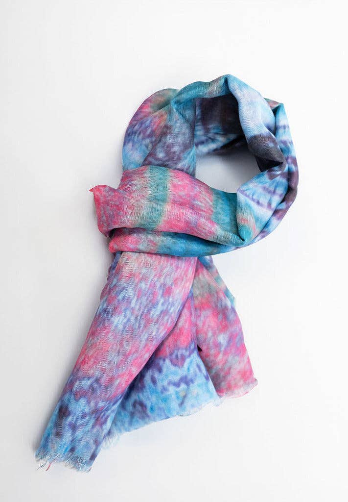 Watercolour Scarf | A01: Emerald