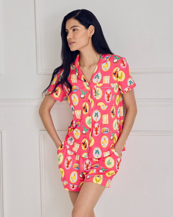 Tropical Collage Print Short Pyjama Set