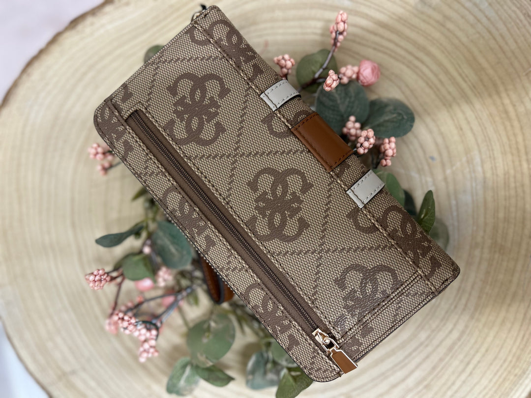 Guess Erenia Latte Large Logo Purse