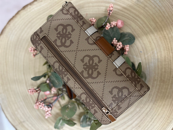 Guess Erenia Latte Large Logo Purse