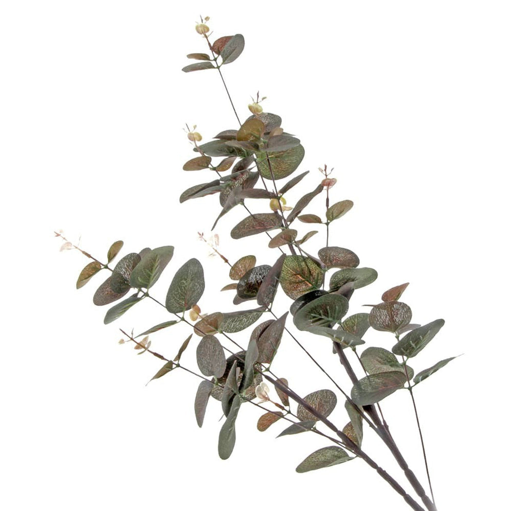 Artificial Mini Silk Spiral Brown Eucalyptus Spray