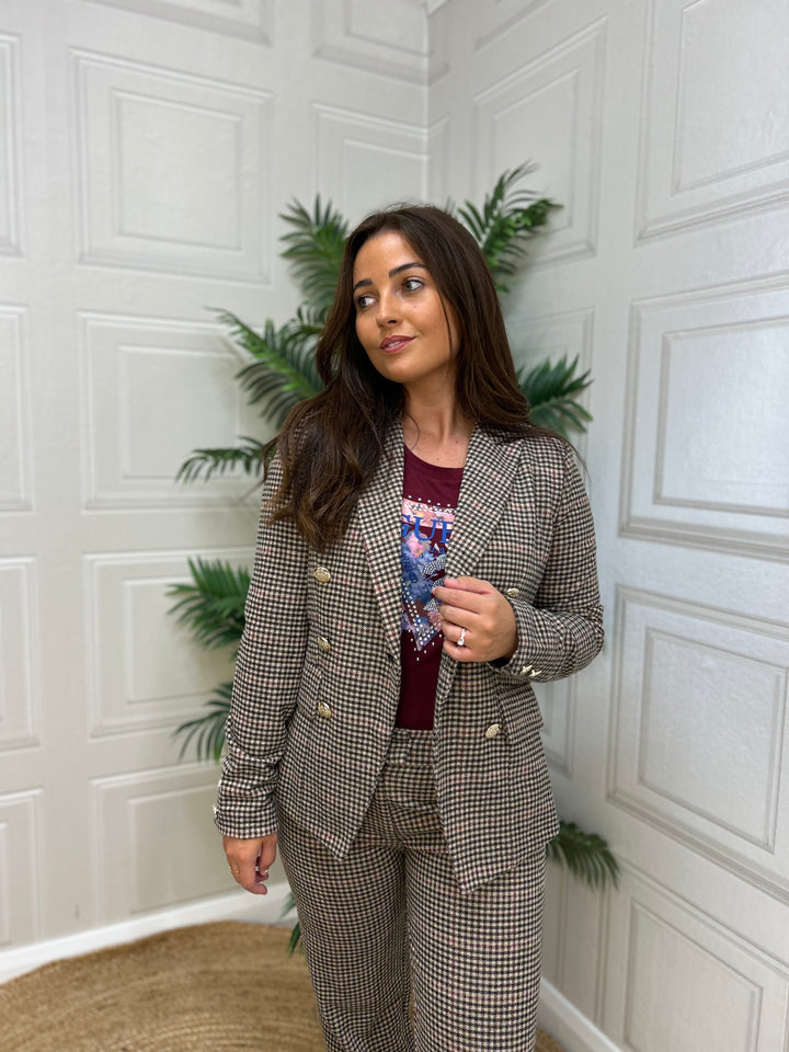 HV Society Fia Burgundy Blazer