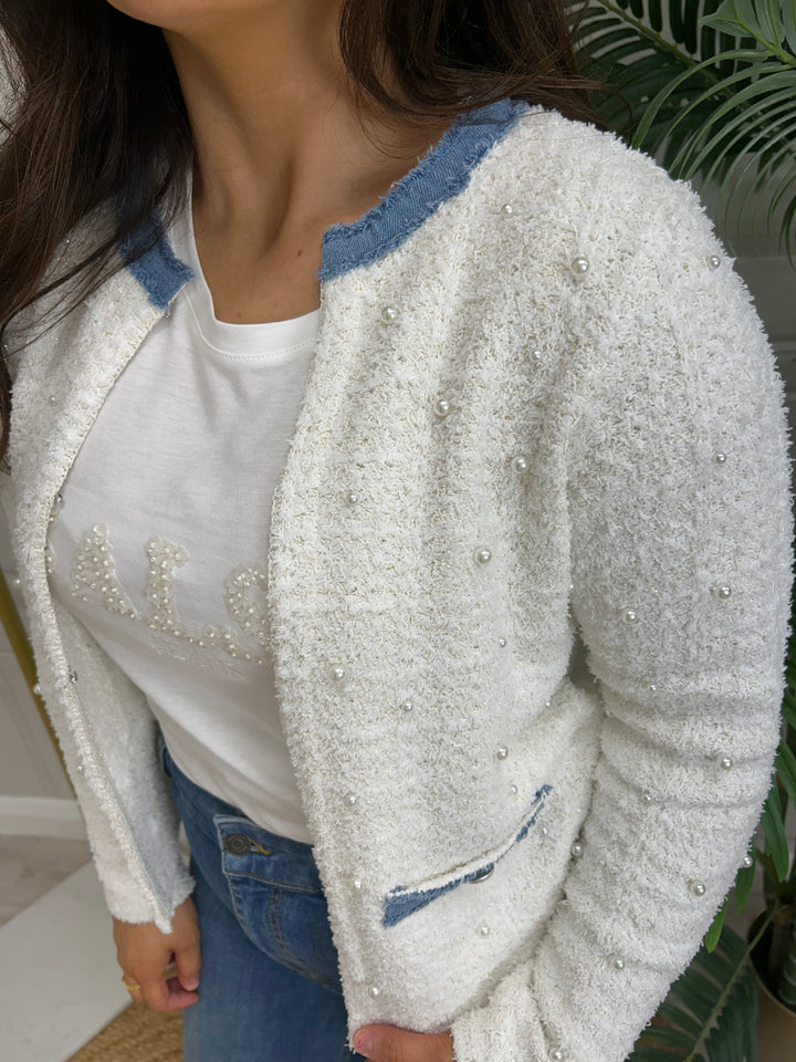 Salsa Cardi/Jacket Pearls & Glitter