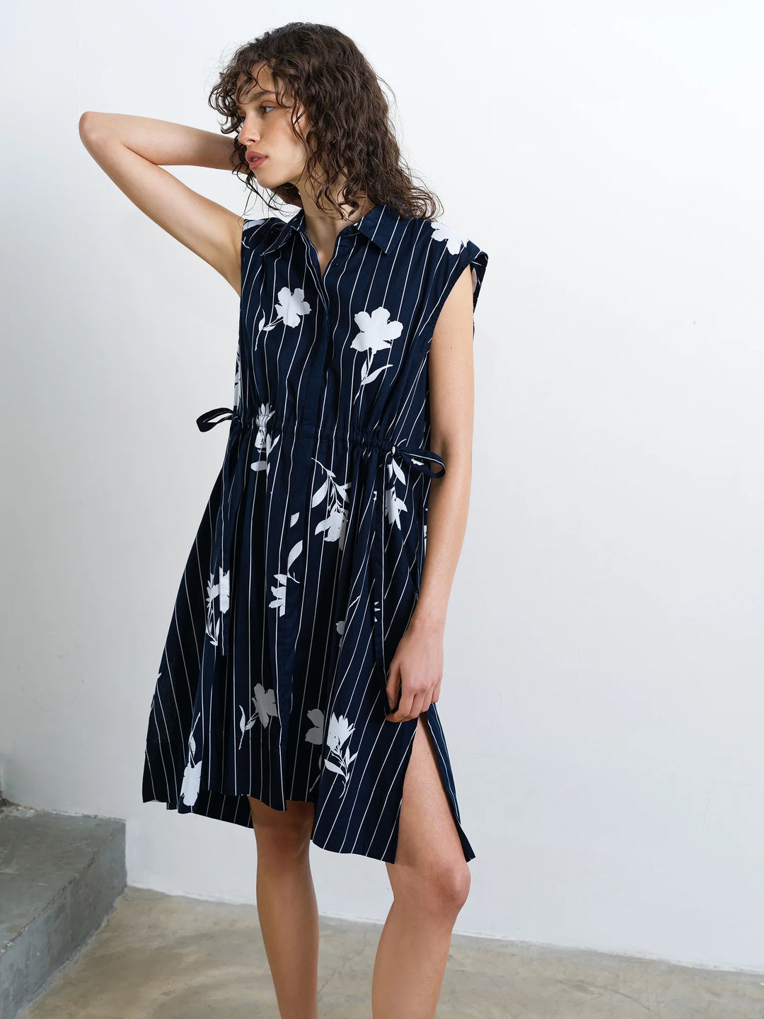 French Connection Cambria Sleeveless Drawstring Dress