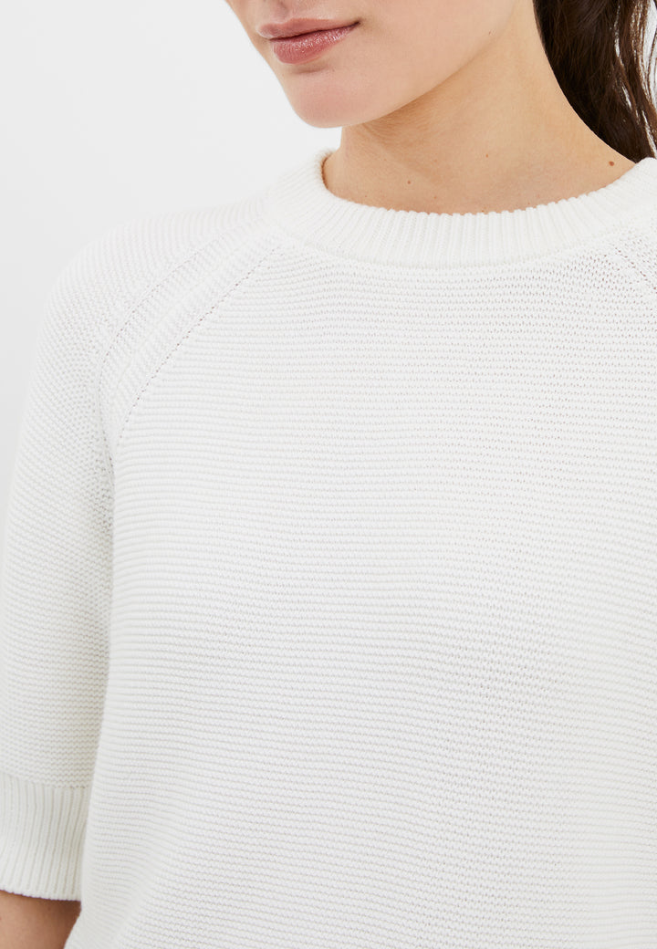 French Connection Lily Mozart Short Sleeve Summer White Jumper