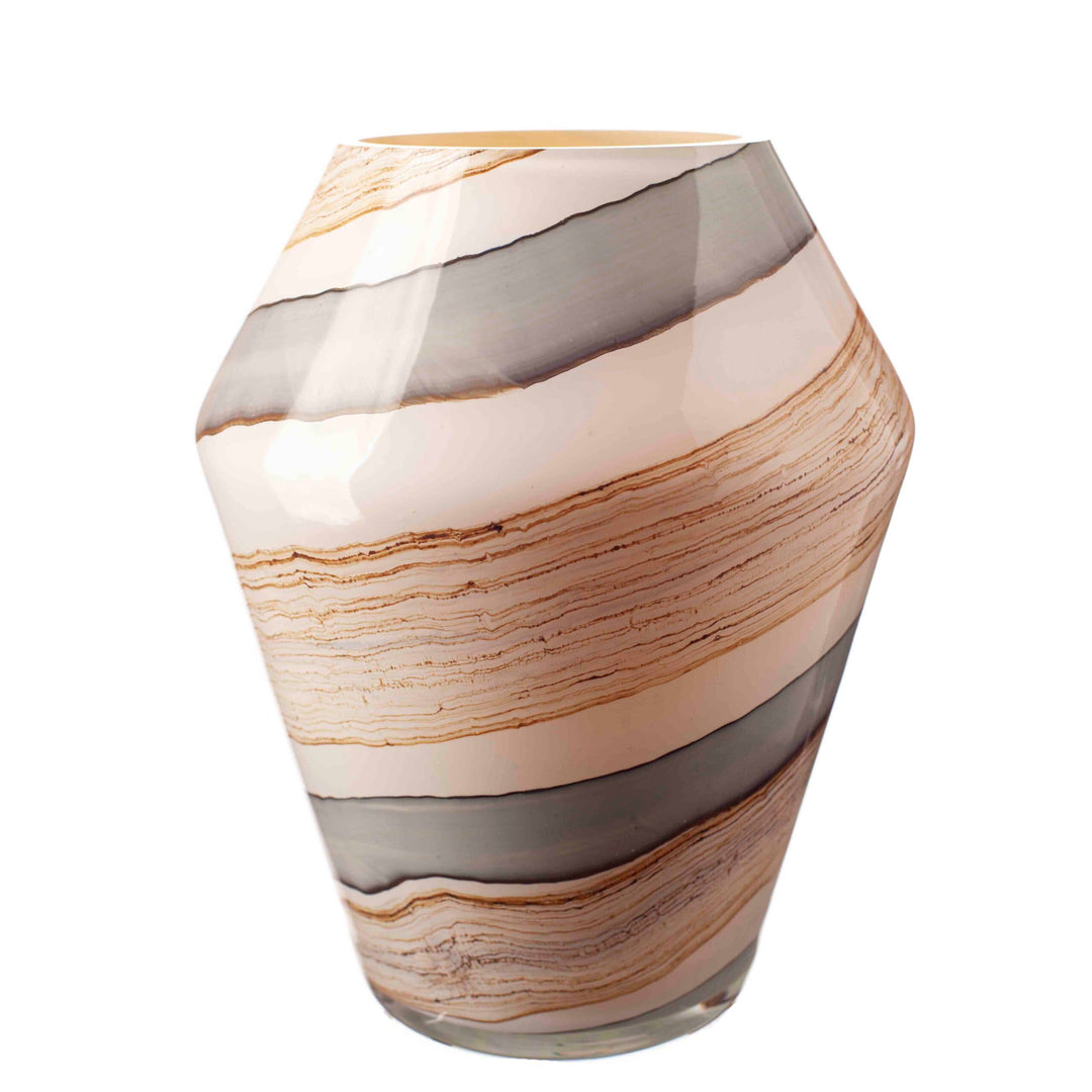 Diamond Globe Vase in Smoked Meadows