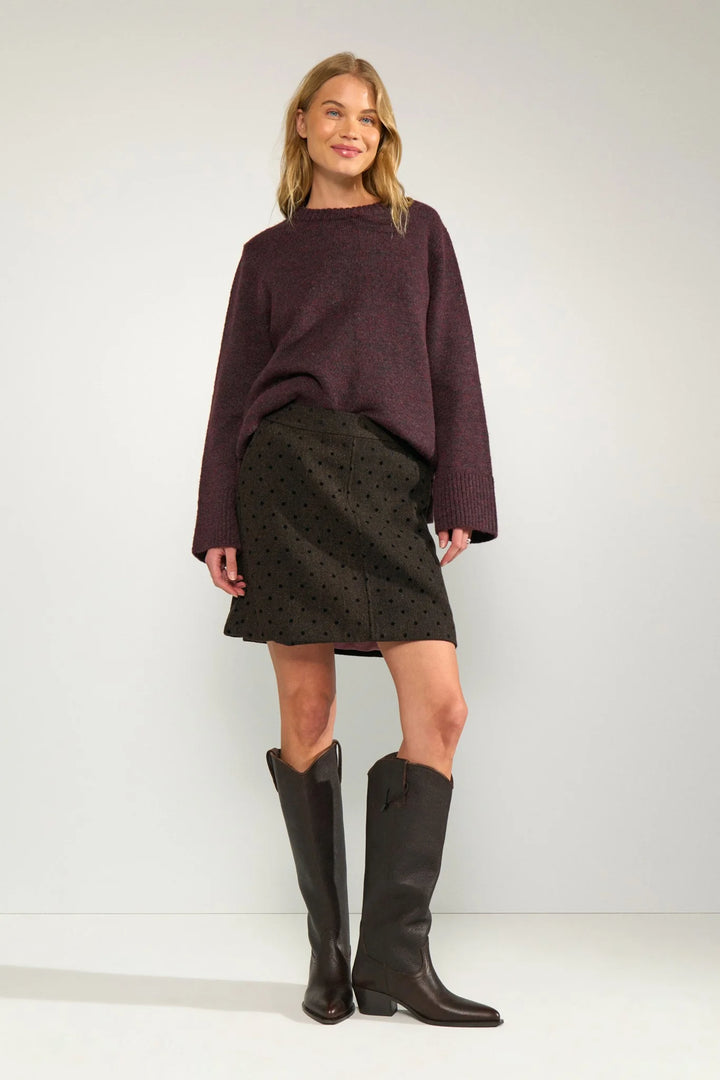 Numph Nuamia Skirt | Black Coffee