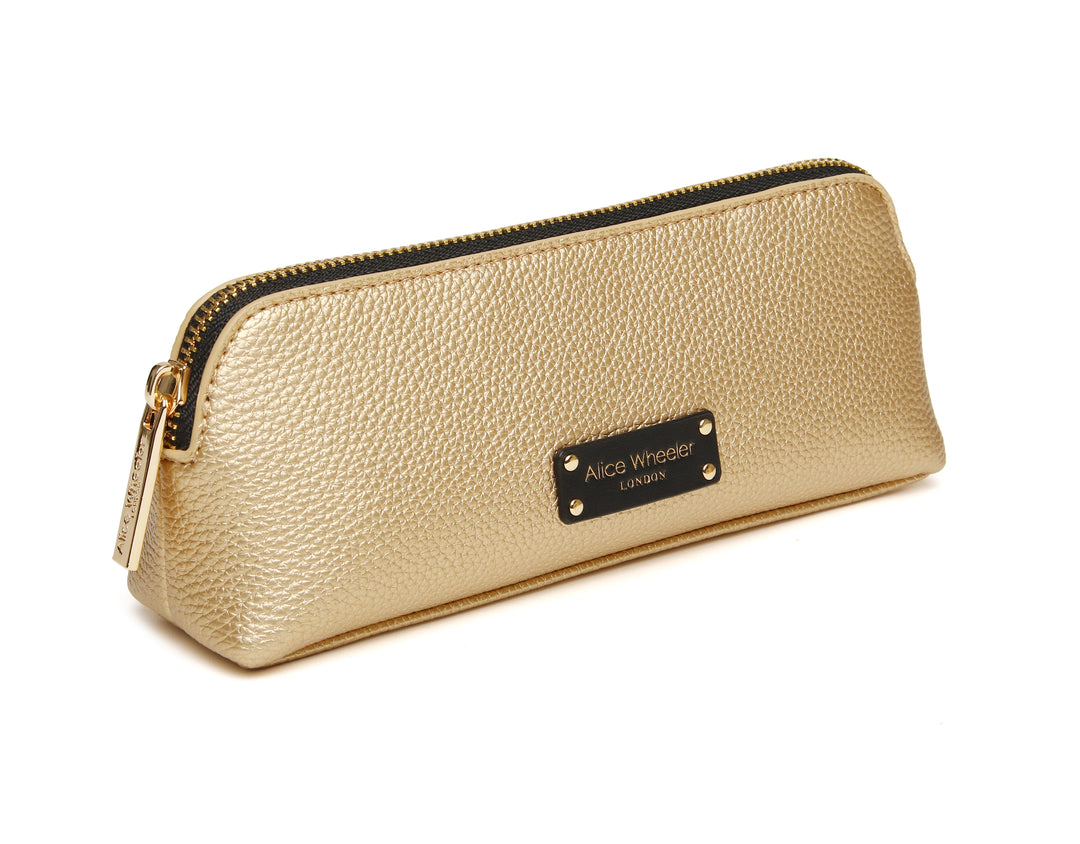 Alice Wheeler Kensington Make Up Bag | Gold Black